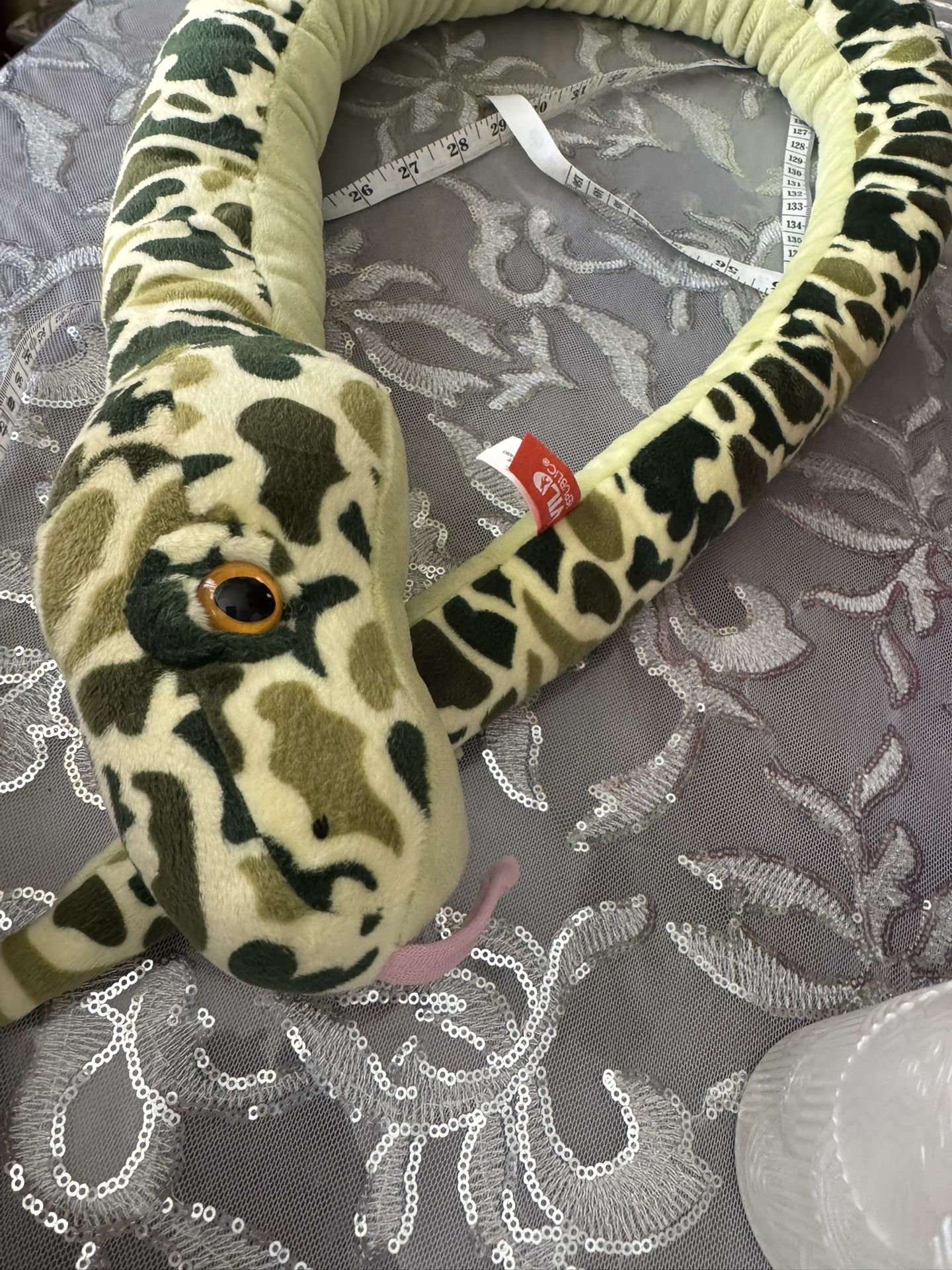 Wild Republic Plush Snake Camo Green Stuffed Animal, 54 Inches