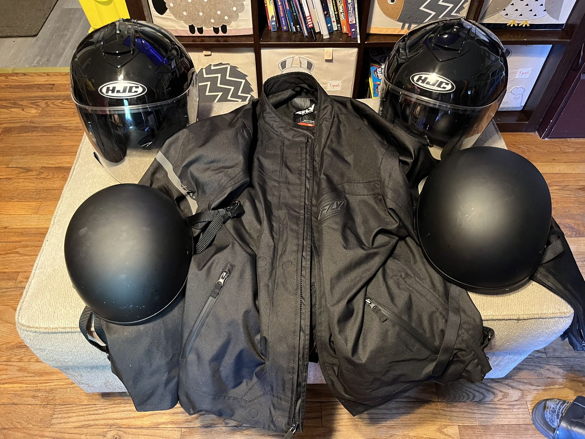 Motorcycle Jacket And Helmets