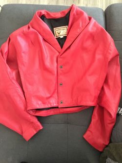 Vintage Red Leather Jacket