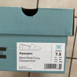 Toms Alpargata Black 7.5