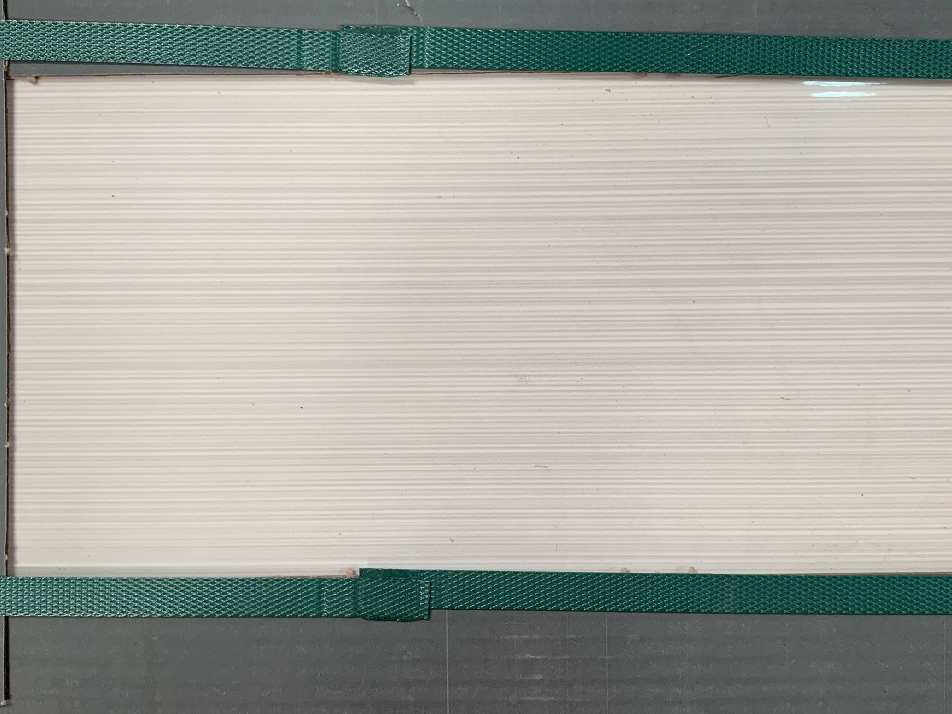 Blairlock white and gray tile. 602 square feet.