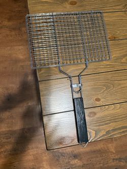 BBQ Grilling Basket with Wood Handle