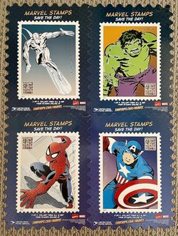2007 marvel comics save the Day stamps collection of four