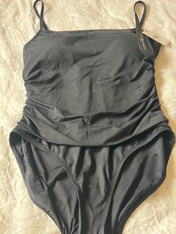 Black one piece swimsuit