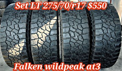 Set of 4 falken wildpeak at3 LT 275/70/r17 70% tread  ‼️ free instalation and balance ‼️