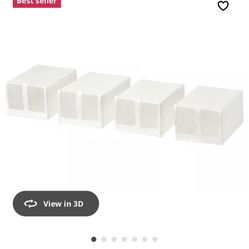 11 White IKEA Shoe Storage Box