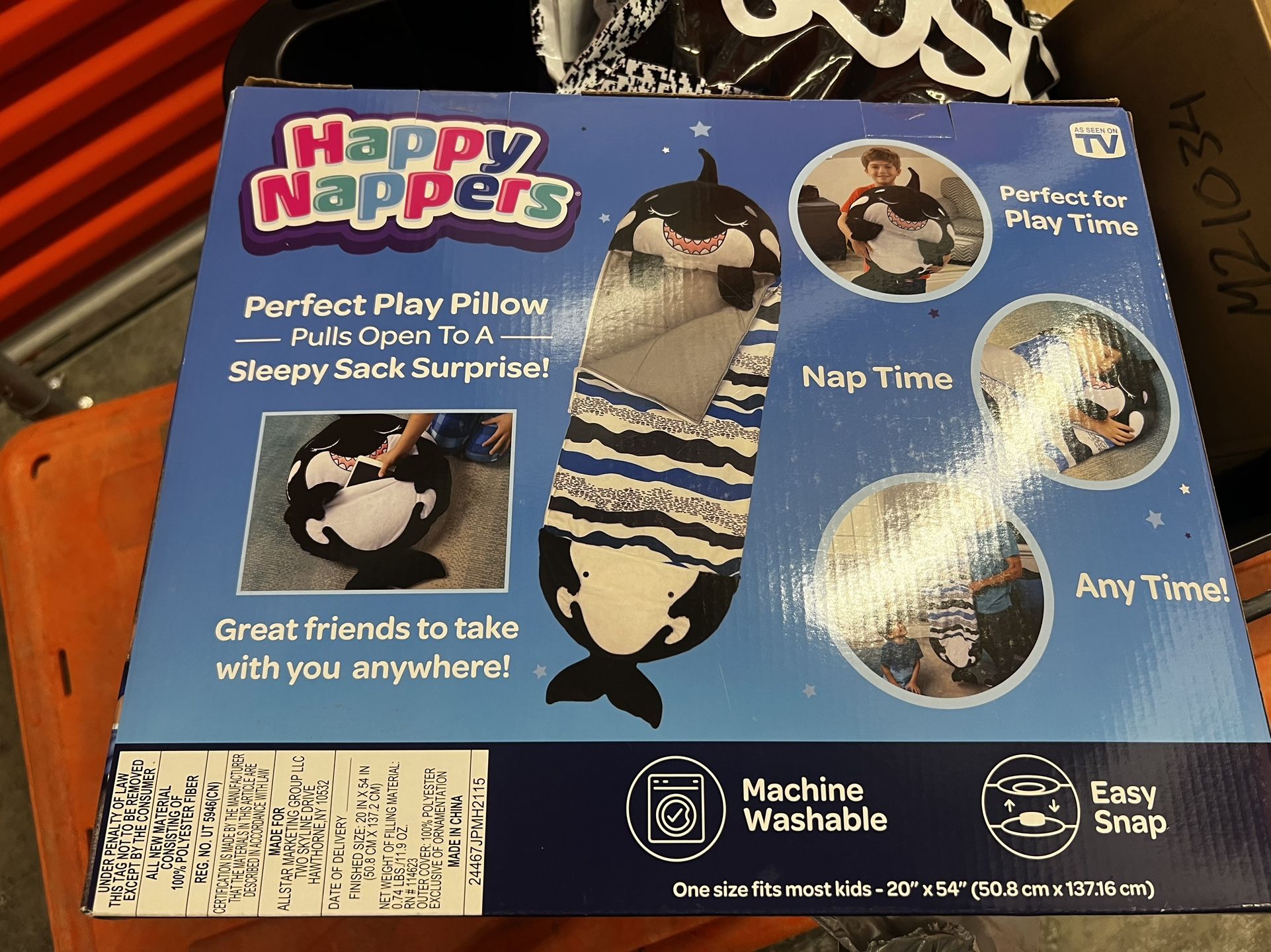 Snuggles Happy Nappers Kids Play Pillow Sleeping Bag