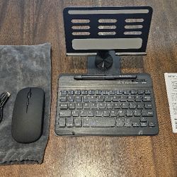 Wireless Bluetooth Keyboard & Stand Holder