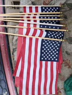 American Flags 16x12 lot of 7