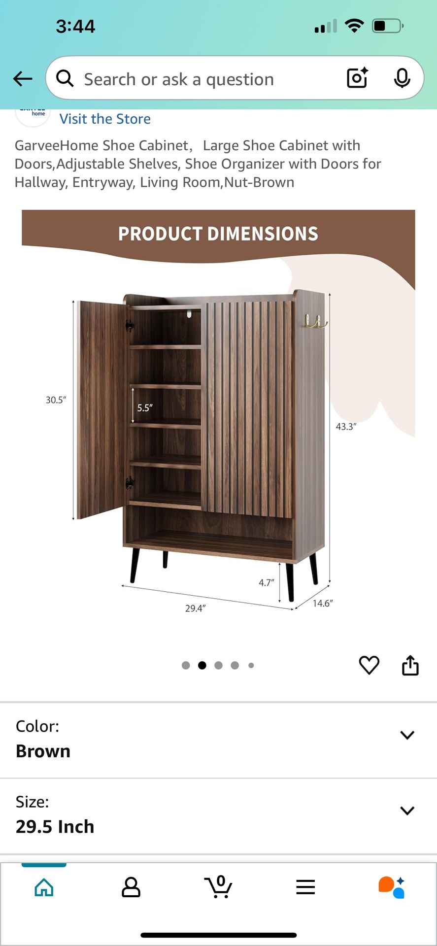 Storage Cabinet with Adjustable Shelves