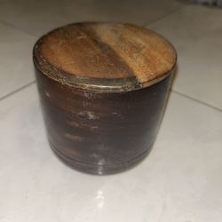 1970’s Wooden Drink Coasters with Container. Vintage 