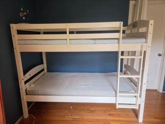 Viv + Rae Solid Wood Off White Bunk Bed