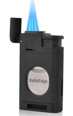 Cigar cutter and lighter