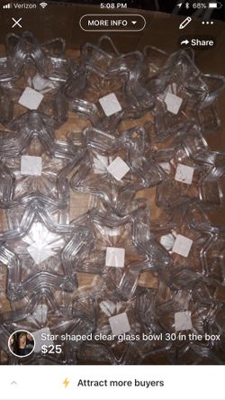30 Glass shaped star bowls