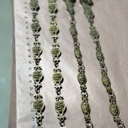 2 Set Of Antique brass chain barrier, likely designed for use in hallways or as a decorative room . Each Set $199