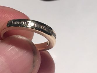 10k Gold Diamond Ring Band Size 6