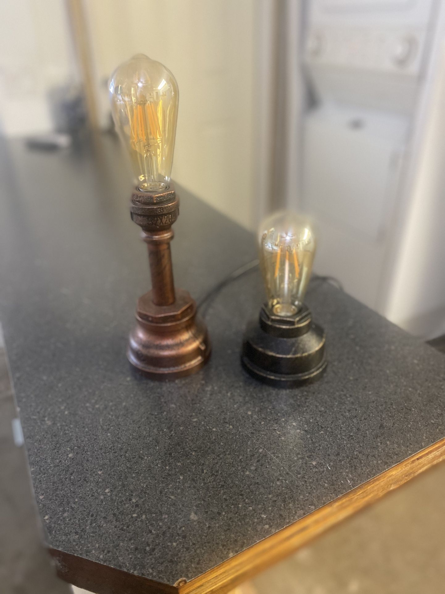 Set Of 2 Vintage Retro Industrial Touch Control Table Lamps - NEW - 🤩