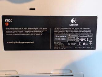 Logitech K520 Full-Size Wireless Keyboard Black QWERTY Layout