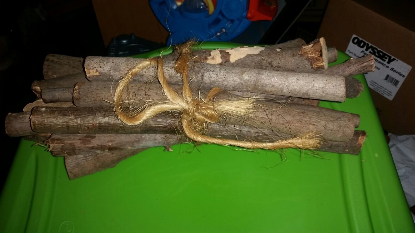 Tied up cabin logs great for pictures or scene's at your occasion