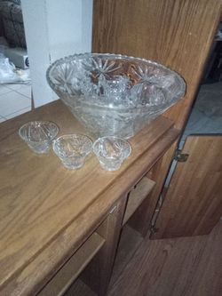 Nice punch bowl with glasses