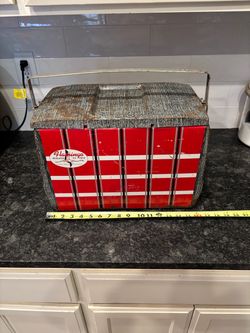 Flamingo Insulated Ice Chest Vintage Metal Cooler