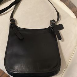 Coach Vintage Saddle Black Leather Bag