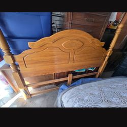 OAK HEADBOARD KING SIZE BED 2