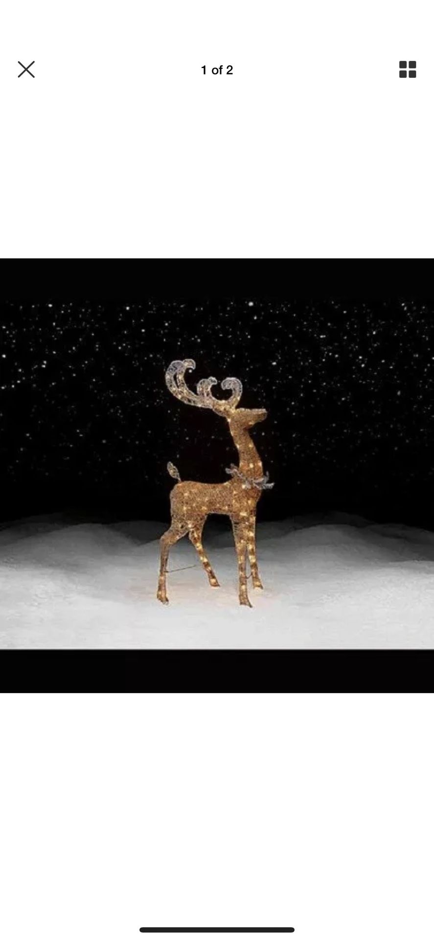 Christmas Lawn Decoration Sears Roebuck & Co Gold Glitter & Silver Deer Lawn Ornament 105 Lights 48 Inches