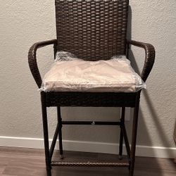 Outdoor 30” Bar Stool With Cushion