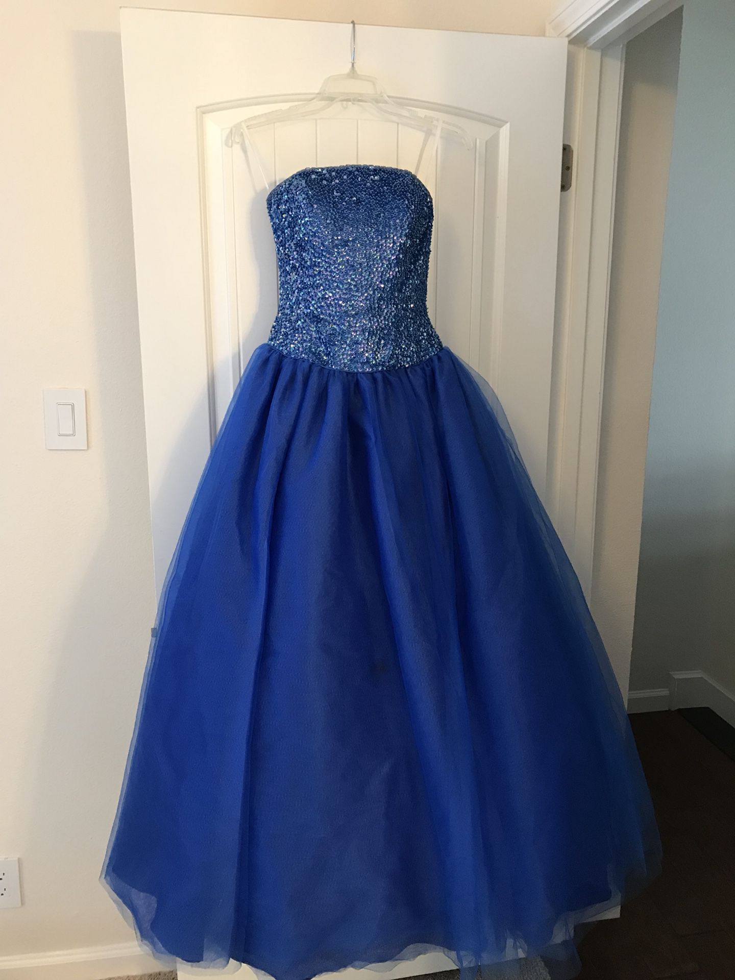 Prom / Quinceanera Dress Beaded Royal Blue
