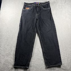 Empyre Jeans Men’s 32 Raw Denim Black Baggy Skate Denim Streetwear Y2K Surf #8F