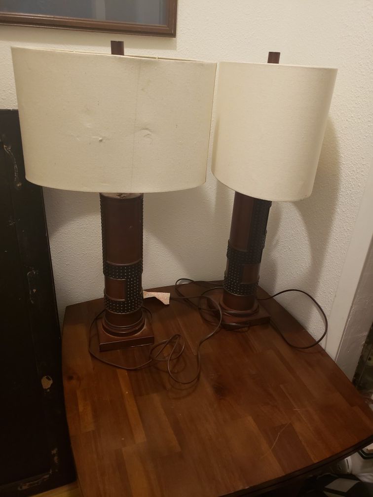 2 tables and 2 lamps
