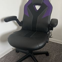 purple and black office chair 