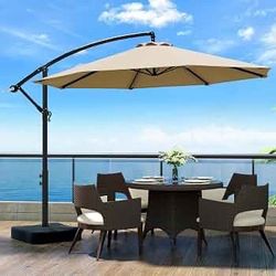 10ft Cantilever Offset Patio Umbrella Tan
