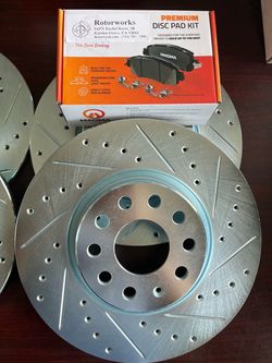 Audi Q3 15-18 Drill Slot Rotors Ceramic Brake Pads