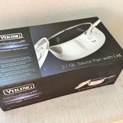 NEW - 2.1qt Titanium Viking Performance Ti Non Stick sauce pan with lid