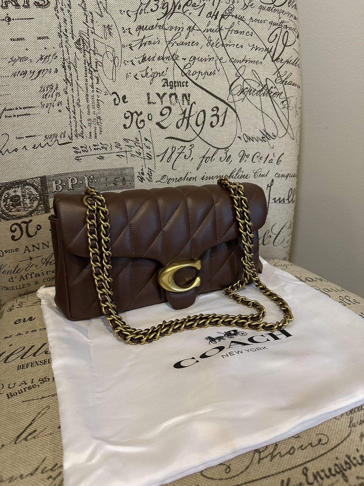 Coach Pillow Tabby With Quilting Shoulder Bag 26 Maple