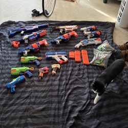 Nerf Guns. 