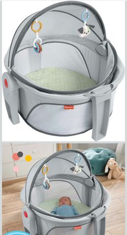 Fisher-Price On-the-Go Baby Dome in the Puppy Perfection pattern