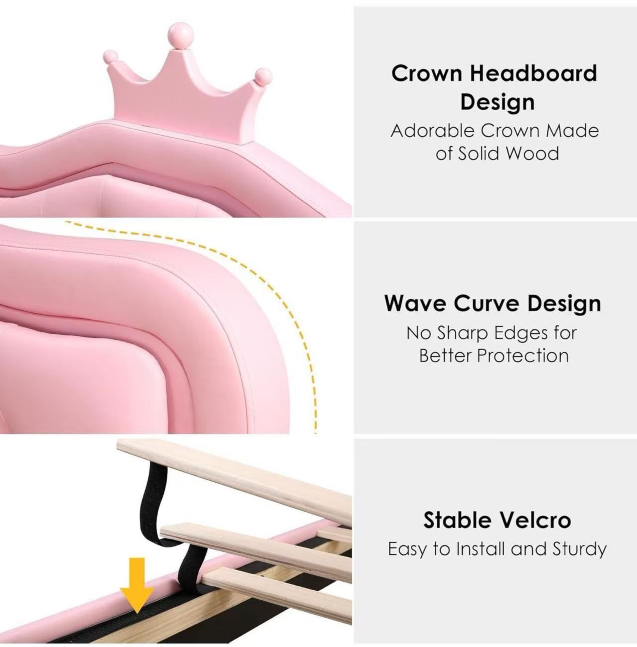 Pink LED Bed w/ Storage Drawers – $180 NEW!