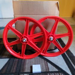 NEW Bicycle Bmx Mag Wheels 20" Red