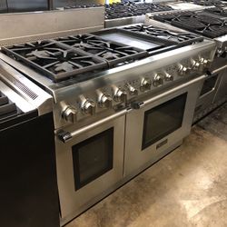 Thermador 48” Stainless Steel Dual Fuel Gas Range Stove 