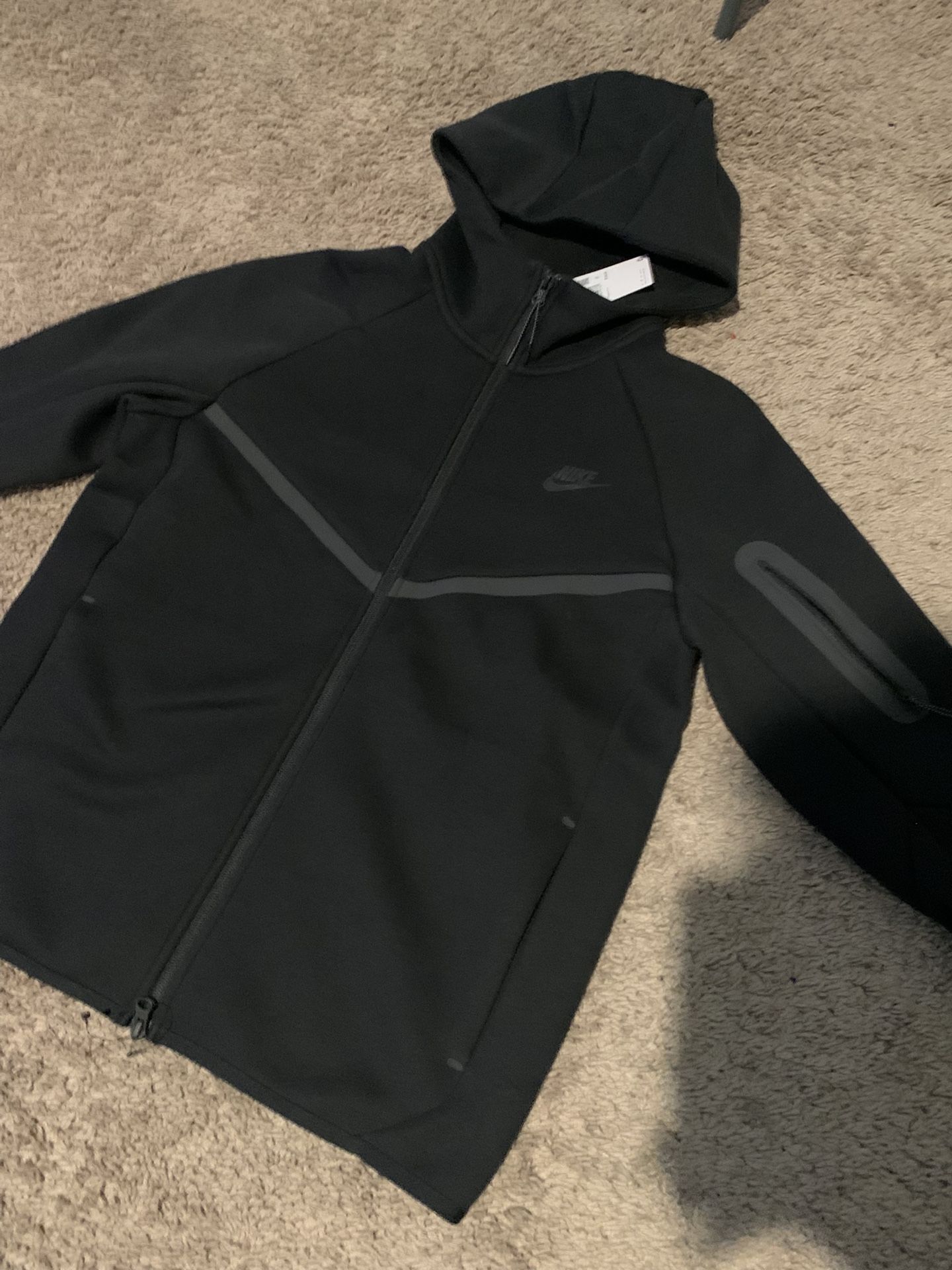 Men’S Nike Tech Fleece Windrunner Hoodie, Small, Black