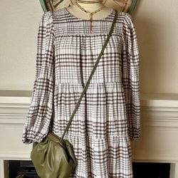 By The River Plaid Tunic Dress
