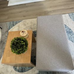 Coffee table with stool included