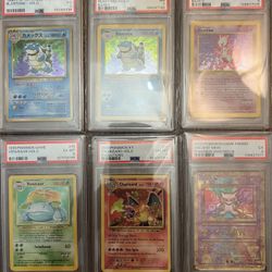 (6)Pokémon Charizard , Blastoise, Jap Blast Venusaur, Mewtwo & Ancient Mew Promo