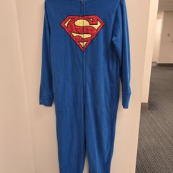 DC Comics - Superman Fleece One Piece Pajama Costume Adult Large