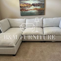 Brand New Sand Color 4 Piece Cloud Modular Sectional 