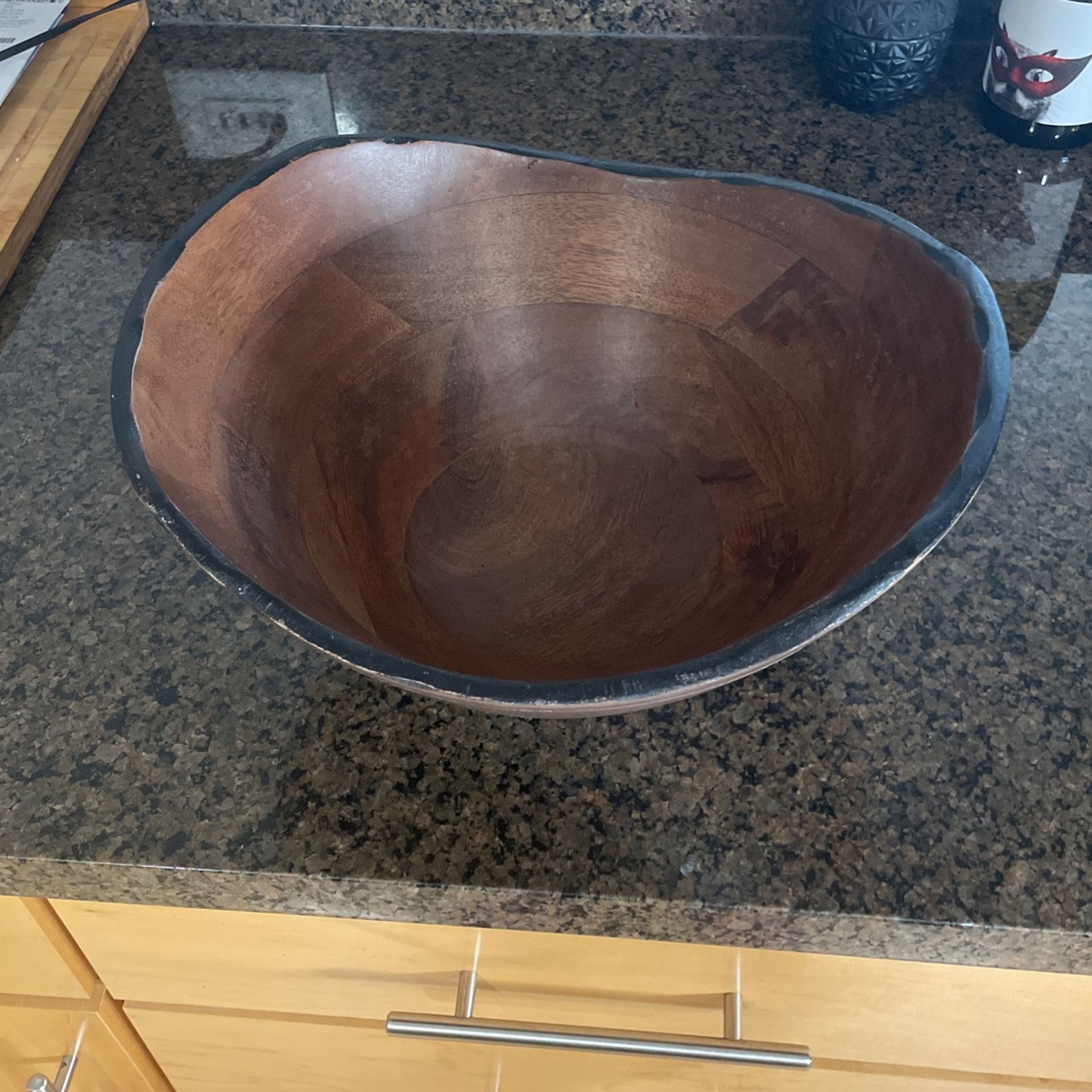 Faux Wood Fruit Bowl