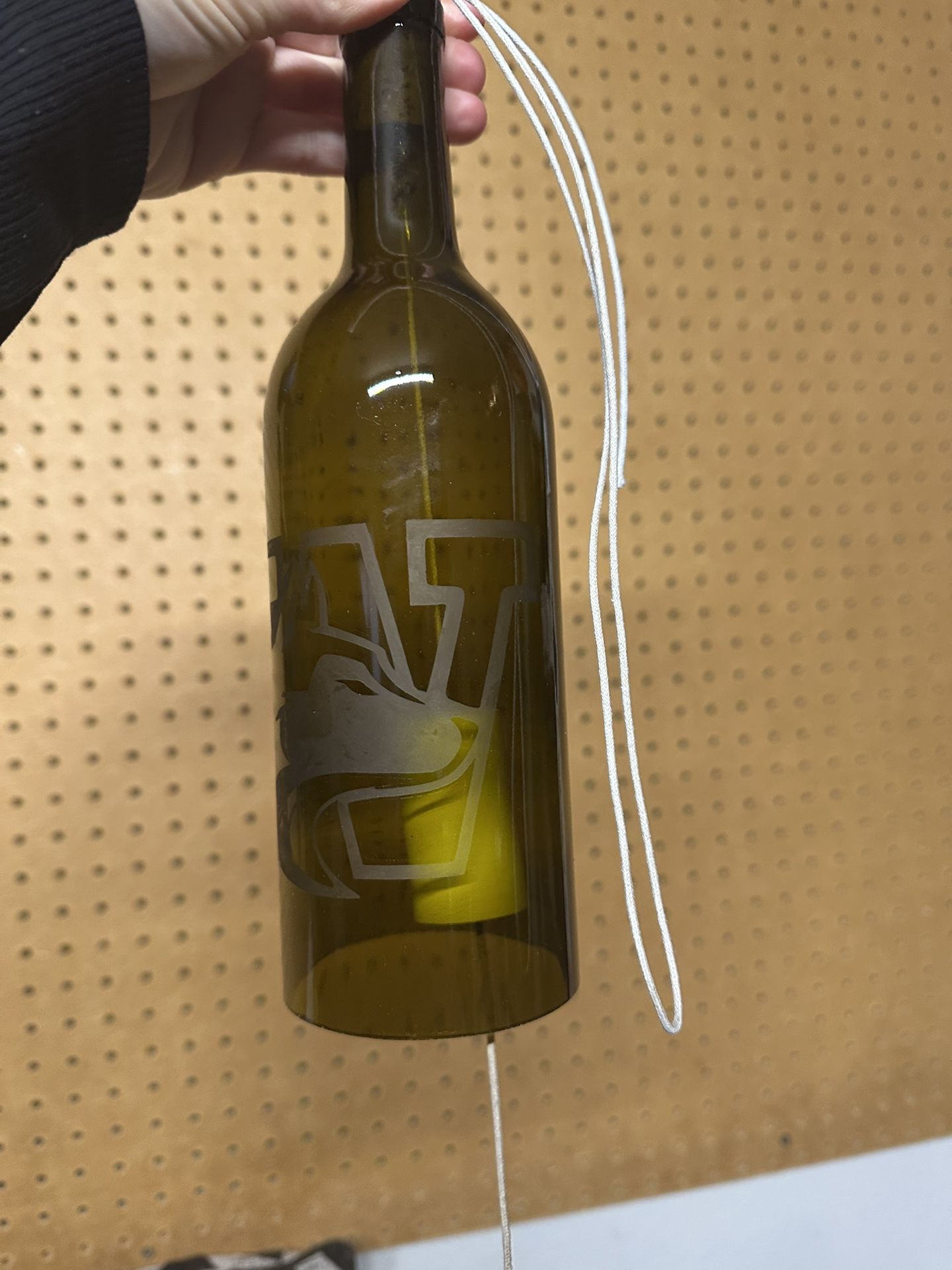 Handmade University Of Washington Huskies Engraved Wine Bottle Wind Chime